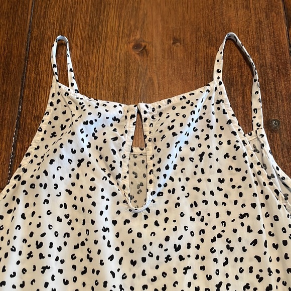Leopard Print Tank Top Womens M White And Black Workwear Basic Staple Light - Picture 8 of 12